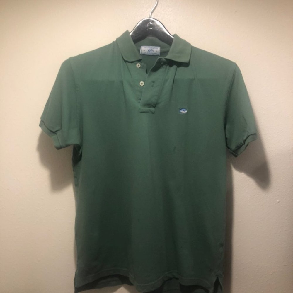 Southern tide green skipjack polo medium